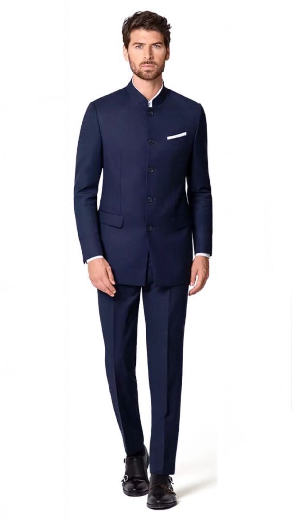 Men SB5 BASIC BANDHGALA-REG Self Design Suit - Image 4